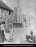 Straw Plaiters working in Church Lane, near Kimpton Parish Church Ca 1890
